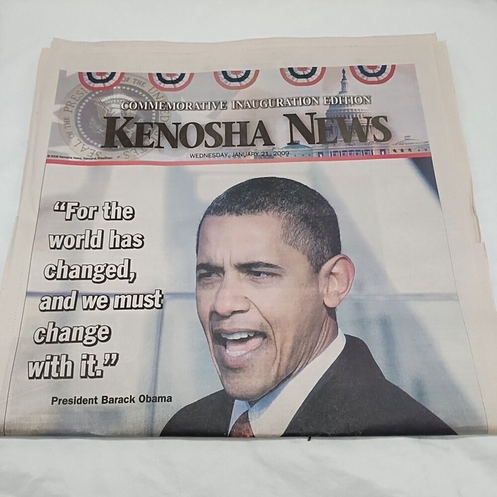 Commemorative Inauguration Edition Kenosha News Wednesday January 21 2009
